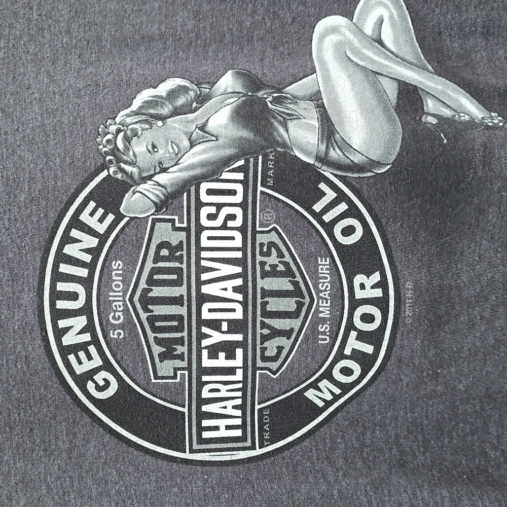 Harley-Davidson Gray Men's Pin Up Girl T-Shirt